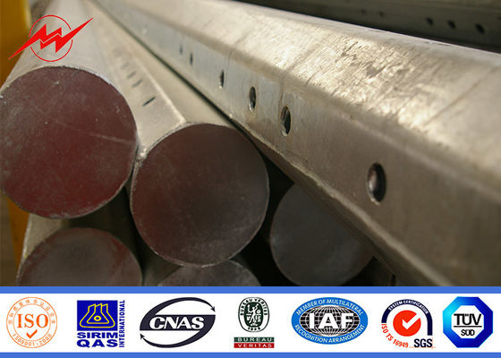 12m 650Dan เสาไฟฟ้าชุบสังกะสียูทิลิตี้สำหรับโครงการที่มีประสิทธิภาพ 11kv