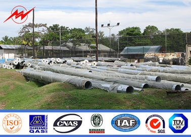 30ft 35ft จุ่มร้อนเหล็กชุบสังกะสีเสาพลังงานไฟฟ้าเพื่อสายส่ง