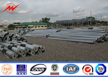30ft 35ft จุ่มร้อนเหล็กชุบสังกะสีเสาพลังงานไฟฟ้าเพื่อสายส่ง