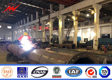 Segements 90FT ชนิดหน้าแปลน 3 ขั้วเสาเหล็กชุบสังกะสีด้วยน้ำมันดิน