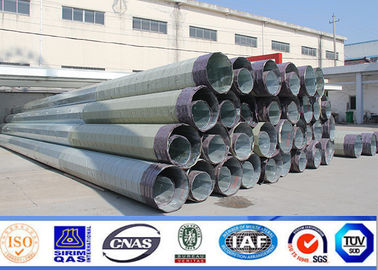 16m 2500dan Galvanization Steel Tower Pole 90ft แอฟริกา สายส่งไฟฟ้า สายเหล็ก