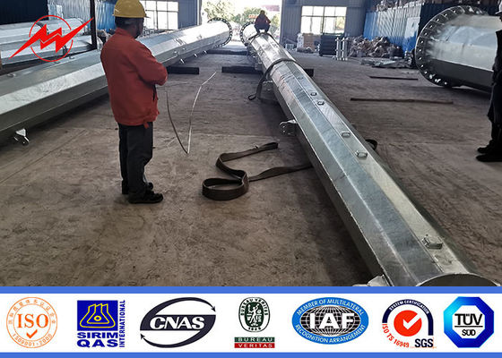 30.5 M Monopole Transmission Tower Philippines NGCP ระบบไฟฟ้าดั้งเดิม