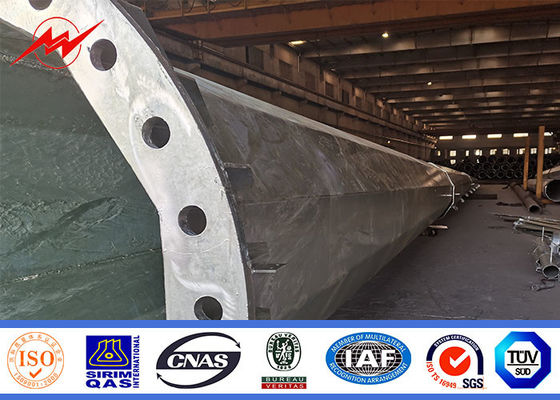 30.5 M Monopole Transmission Tower Philippines NGCP ระบบไฟฟ้าดั้งเดิม