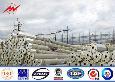 Gr 65 11.9m 33kv เสาไฟฟ้าส่งกำลังของเสาท่อสำหรับโครงการค่าใช้จ่าย