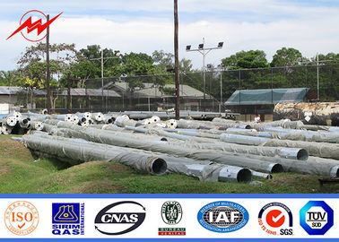 Gr 65 11.9m 33kv เสาไฟฟ้าส่งกำลังของเสาท่อสำหรับโครงการค่าใช้จ่าย