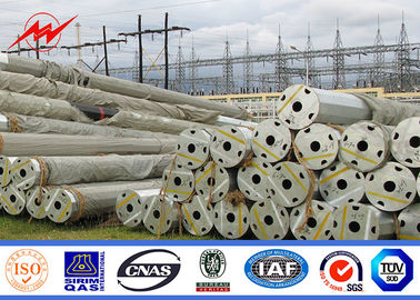 วงจรเดี่ยว 69kv พาณิชย์เสาเหล็กชุบสังกะสียาว 400 มม. Bitumen