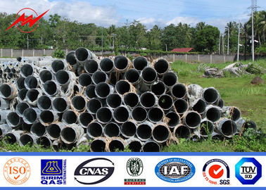วงจรเดี่ยว 69kv พาณิชย์เสาเหล็กชุบสังกะสียาว 400 มม. Bitumen