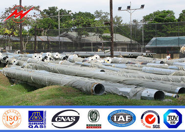 วงจรเดี่ยว 69kv พาณิชย์เสาเหล็กชุบสังกะสียาว 400 มม. Bitumen