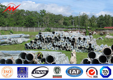 33kv Lv สายจำหน่ายไฟฟ้าเสาเหล็กชุบสังกะสี