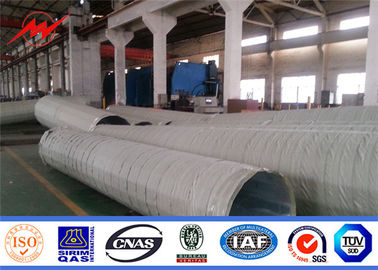 35FT 70FT 90FT Transimission บรรทัดเสาไฟเหล็กชุบสังกะสีแปดเหลี่ยมด้วยน้ำมันดิน