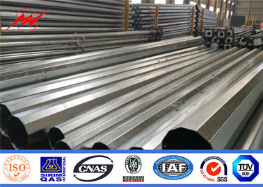 35ft Nea Tubular Steel Pole จุ่มร้อนชุบสังกะสีสำหรับโครงการส่งกำลัง