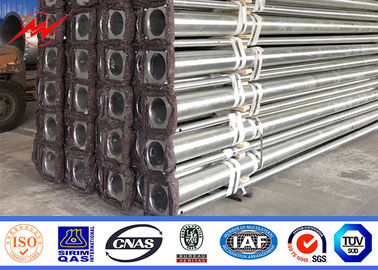 8m 10m 12m Hot Dip Galvanized Steel Power Pole พร้อมเคลือบผงพอลีเอสเตอร์สี