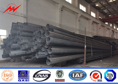 เสาไฟฟ้ามาตรฐาน NEA / NGCP 25-100ft เสาเหล็กชุบสังกะสี Quakeproof