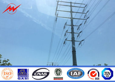 70FT 90FT Transimission สายเหล็กเสาพลัง Gi เสาแปดเหลี่ยมด้วยน้ำมันดิน