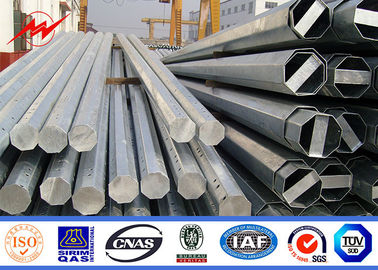 35ft Nea Tubular Steel Pole จุ่มร้อนชุบสังกะสีสำหรับโครงการส่งกำลัง