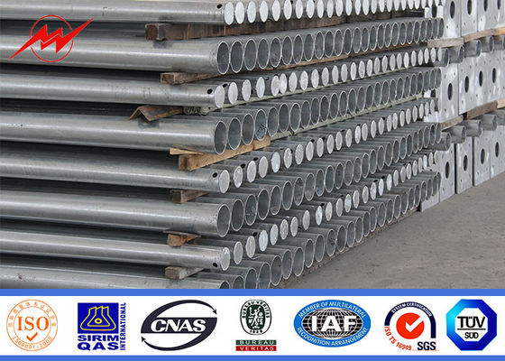 เสาเหล็กไฟถนนชนิดหน้าแปลน 6m 7m 8m สำหรับถนนและทางหลวง