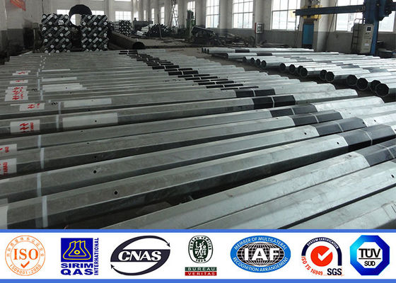 35 ฟุต 40 ฟุต ต้นส่งไฟฟ้า Hot Dip Galvanized Power Distribution Steel