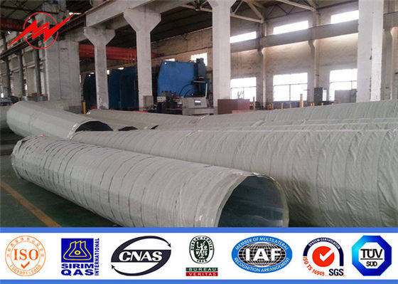 เสายูทิลิตี้เหล็ก 40ft จุ่มร้อนชุบสังกะสีทรงกรวยกำลังไฟฟ้ากำลัง Tubular