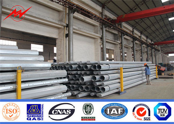 69 KV Q345 NEA เสาชุบสังกะสีแบบจุ่มร้อน 86um