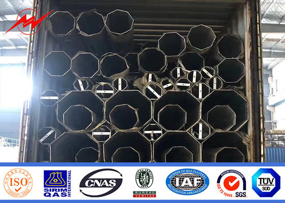 รูปหลายเหลี่ยม 12m 14m Astm A123 เสาเหล็กชุบสังกะสี 69kv