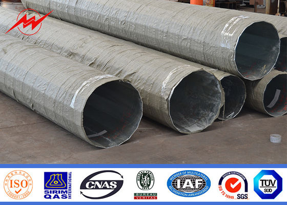 รูปหลายเหลี่ยม 12m 14m Astm A123 เสาเหล็กชุบสังกะสี 69kv