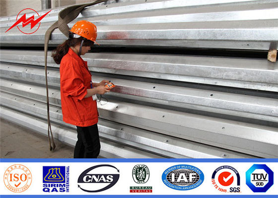 30ft Astm A572 Gr50 เสาโลหะชุบสังกะสีทรงกรวยหนา 1 มม