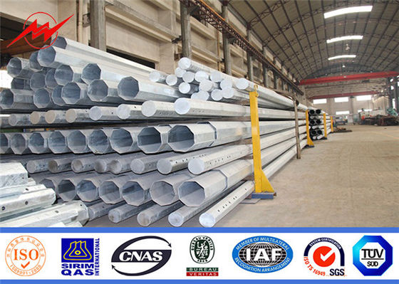 30ft Astm A572 Gr50 เสาโลหะชุบสังกะสีทรงกรวยหนา 1 มม