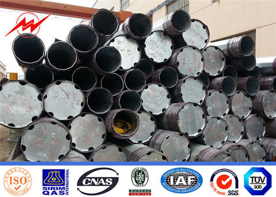 30ft Astm A572 Gr50 เสาโลหะชุบสังกะสีทรงกรวยหนา 1 มม