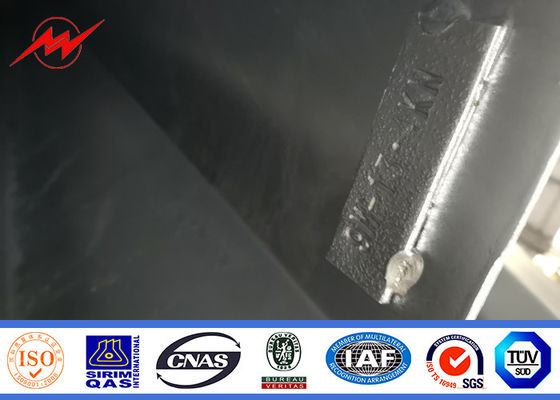 14m 1600 Dan Conical Hot Dip Galvanized Pole ยาว 2.5m Cross Arm