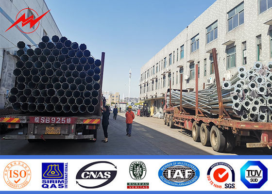 9 เมตร 13.4kn Galvanization Surface Treatment Tubular Pole สำหรับสายไฟฟ้า