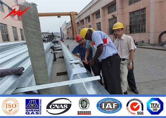 จุ่มร้อนชุบสังกะสี 11.8m 800 Dan Steel Power Pole