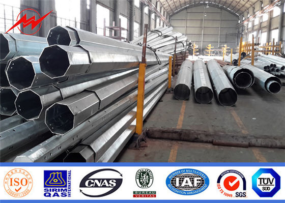 Astm 25ft 30ft 35ft เหล็กชุบสังกะสีกำลังรับแรง 345mpa 3mm
