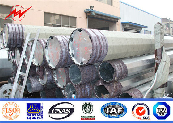 Astm 25ft 30ft 35ft เหล็กชุบสังกะสีกำลังรับแรง 345mpa 3mm