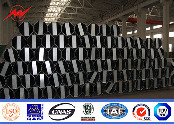 Astm 25ft 30ft 35ft เหล็กชุบสังกะสีกำลังรับแรง 345mpa 3mm