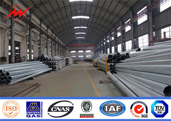 Astm 25ft 30ft 35ft เหล็กชุบสังกะสีกำลังรับแรง 345mpa 3mm
