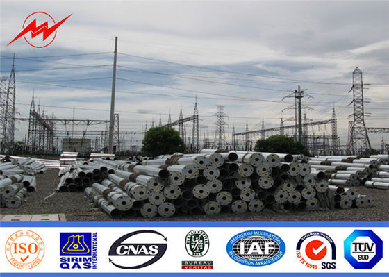 เสายูทิลิตี้เหล็กชุบสังกะสีกล้องวงจรปิดแปดเหลี่ยม 33kv 69kv