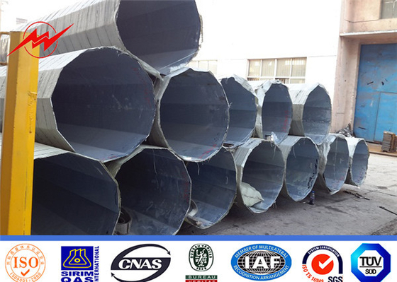 เสาไฟฟ้าเหล็กชุบสังกะสีขนาด 12 ฟุตของ OEM พร้อม Bitumen
