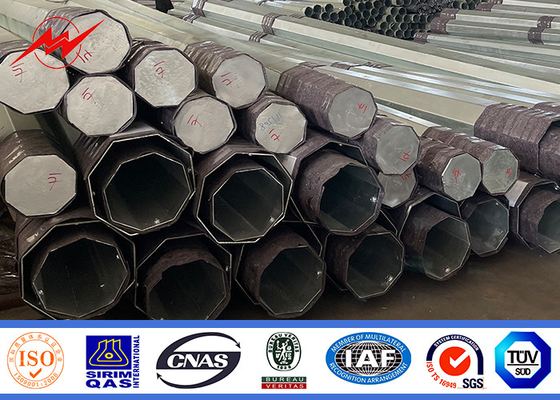 เสาส่งกำลังไฟฟ้าแรงสูง 33kv สองวงจรไฟฟ้าเหล็กชุบสังกะสี