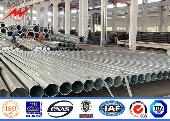 35 ฟุต 40 ฟุต ต้นส่งไฟฟ้า Hot Dip Galvanized Power Distribution Steel