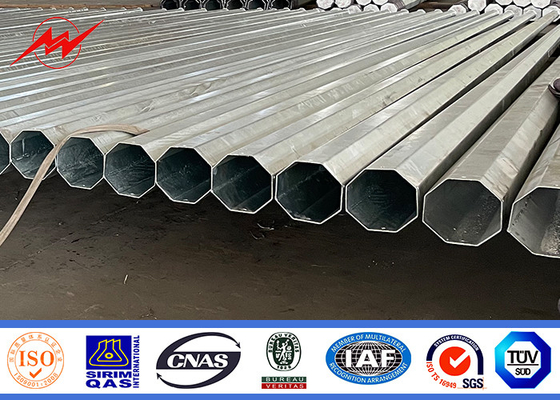 NEA Hot Dip Galvanized Tubular Pole 25ft 35ft 45ft สําหรับการส่งพลังงาน