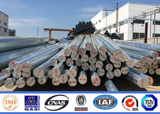12m 940dan Power Steel Pole Transmission ยูทิลิตี้ไฟฟ้ากลางแจ้งชุบสังกะสี