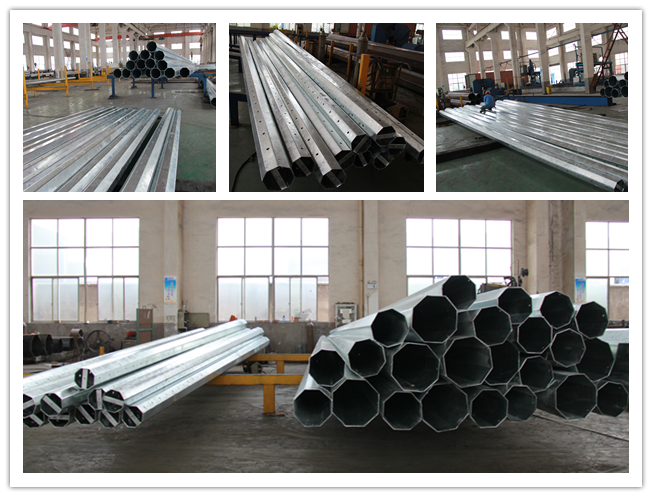 เสาท่อเหล็กขนาด 30 ฟุต 35ft สำหรับโครงการสายการกระจายไฟฟ้า 0